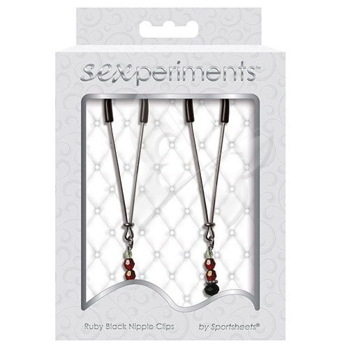 Sexperiments Ruby Black Nipple Clips Packaging Sexperiments Ruby Black Nipple Clips Packaging