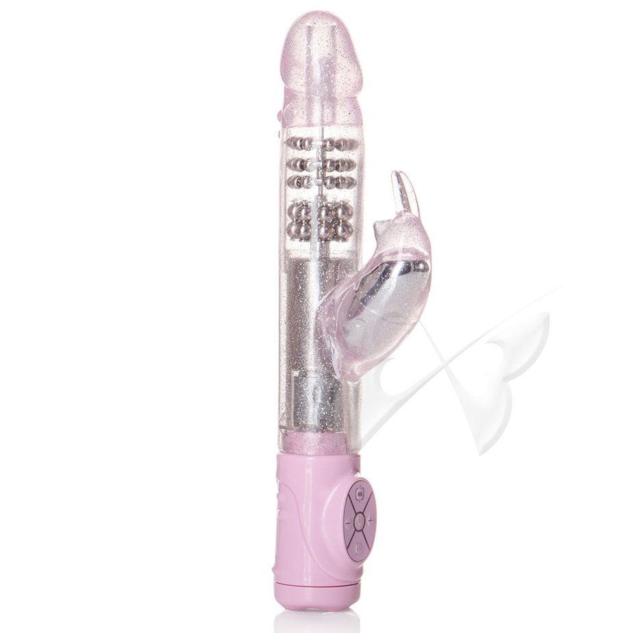Thrusting Action Jack Rabbit Vibrator (Pink)