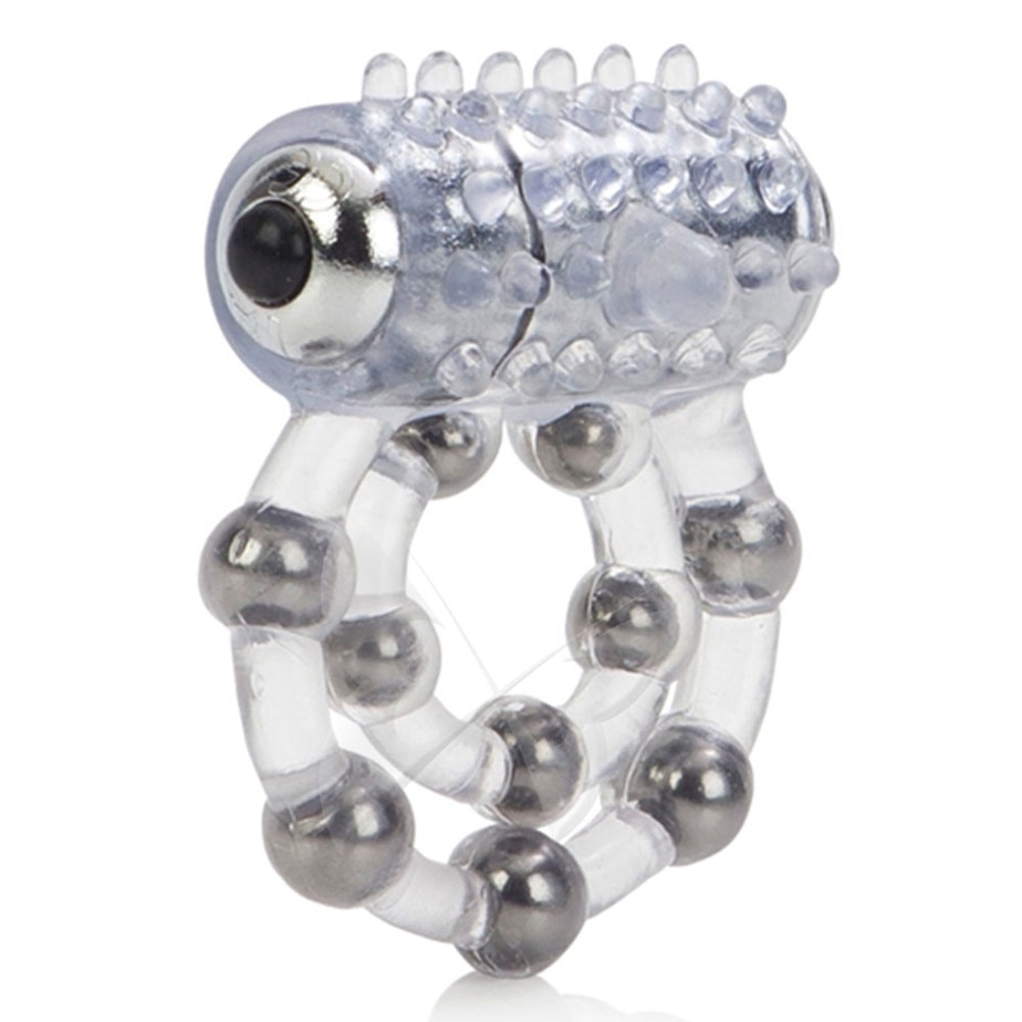 Waterproof Maximus Vibrating Cock Ring With 10 Stroker Beads 2
