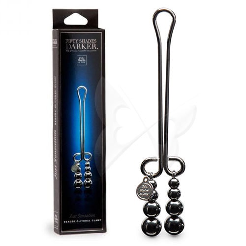 Fifty Shades Darker Just Sensation Beaded Clitoral Clamp Box