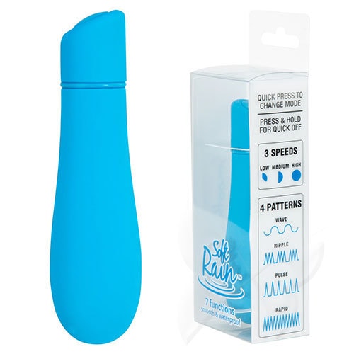 PowerBullet Soft Rain Waterproof Bullet Vibrator (Blue) Box