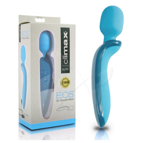 Climax Elite EOS 9X Silicone Wand (Blue) Box