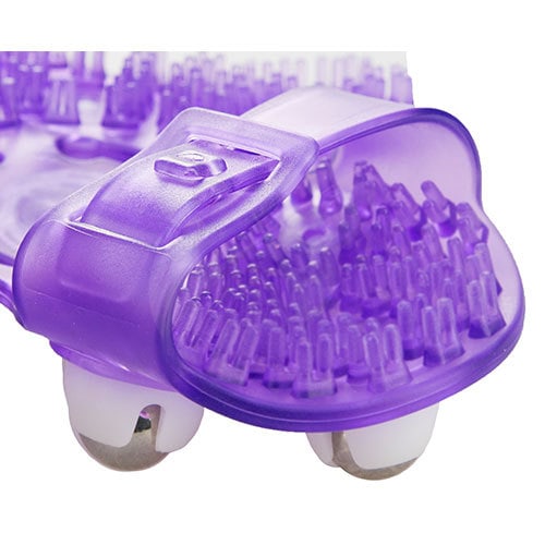 Roller Ball Massage Glove (Purple) Top View