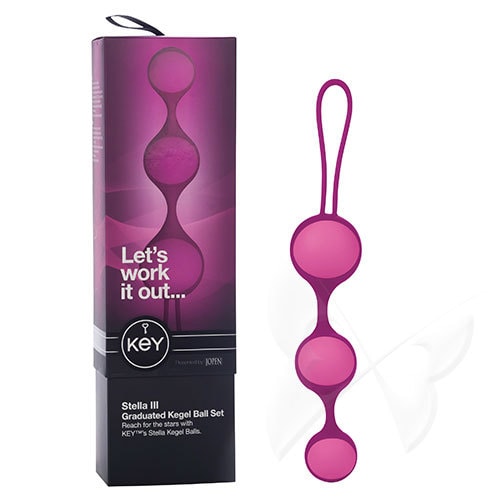 Key by Jopen Stella 3 Kegel Balls (Pink) Box
