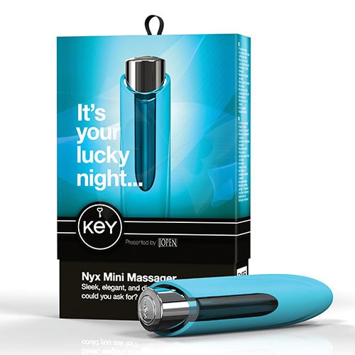 Key by Jopen Nyx Clitoral Vibrator (Robin Egg Blue) Box