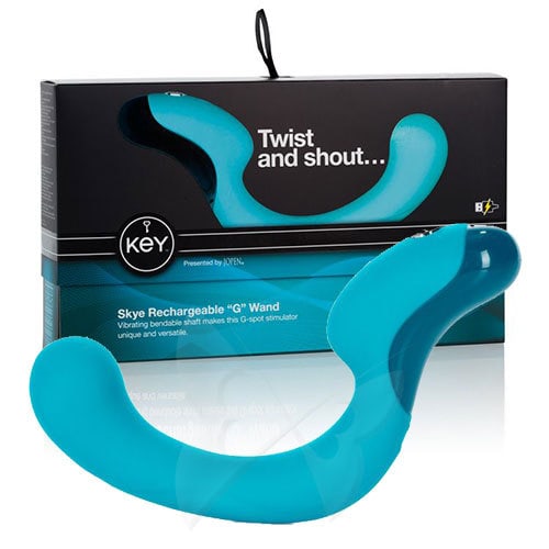 Key by Jopen Skye G Spot Vibrator (Robin Egg Blue) Box Key by Jopen Skye G Spot Vibrator (Robin Egg Blue) Box