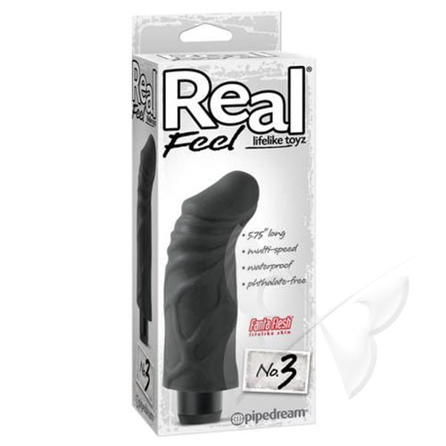 Real Feel Lifelike Toyz 5.75 Inch Black Realistic Vibrator Box