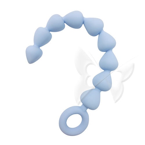 Sex In The Shower Blue Silicone Anal Beads