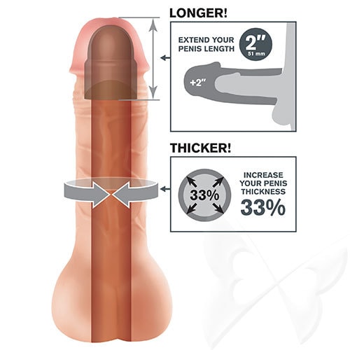 Fantasy X-tensions Ass-Fucker Penis Extension (Flesh) Diagram
