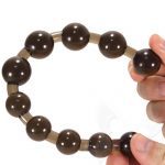Jumbo Jelly Thai Anal Beads (Black) Close Up