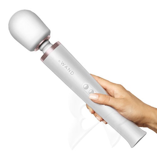 Le Wand Rechargeable Vibrating Massager Pearl White Massage Wand