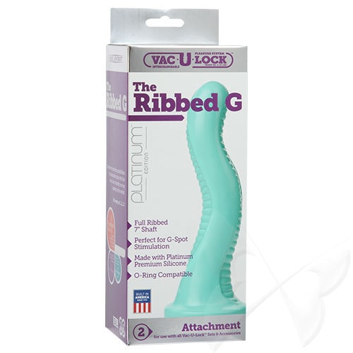 Vac U Lock The Ribbed G Non Realistic Dildo (Mint) Box Vac U Lock The Ribbed G Non Realistic Dildo (Mint) Box
