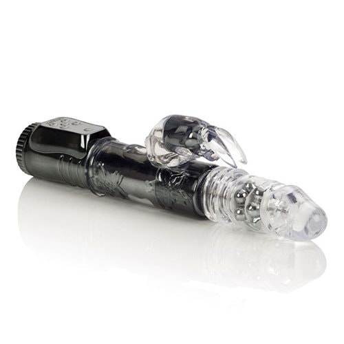 Jack Rabbit Thrusting Orgasm Rabbit Vibrator (Black) Front View