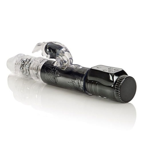 Jack Rabbit Thrusting Orgasm Rabbit Vibrator (Black) Rear View