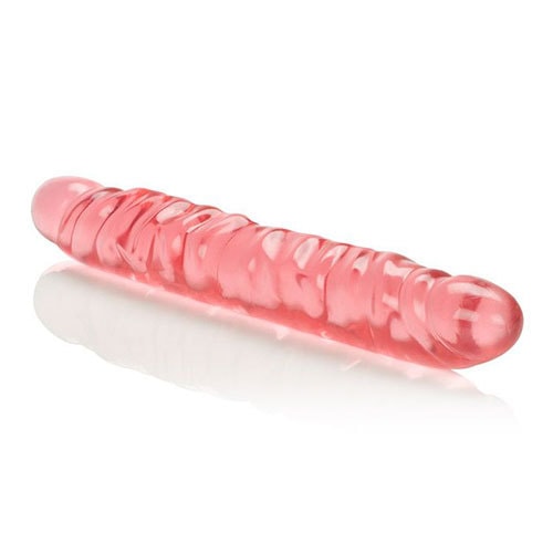 Translucence 12 Inch Veined Double Dong (Pink)