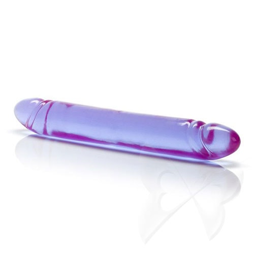 Reflective Gel 12 Inch Smooth Double Dong (Purple)