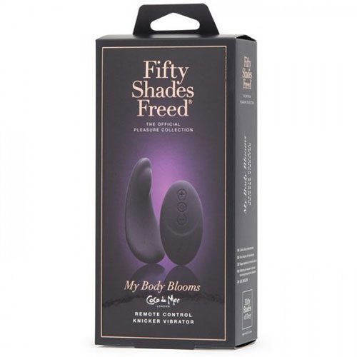 Fifty Shades Freed My Body Blooms Rechargeable Knicker Vibrator with Remote Box