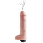 King Cock 10 Inch Squirting Cock With Balls (Flesh)
