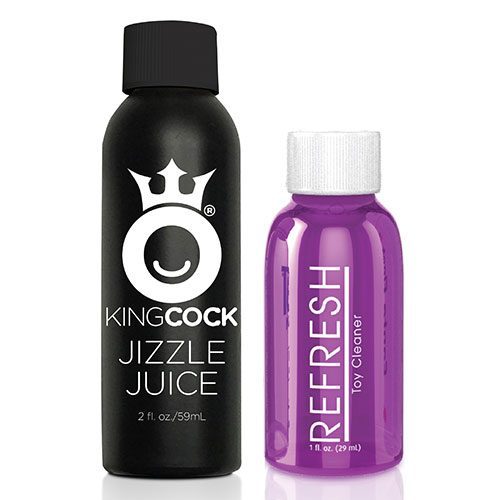 King Cock 6 Inch Squirting Cock (Flesh) Care Kit