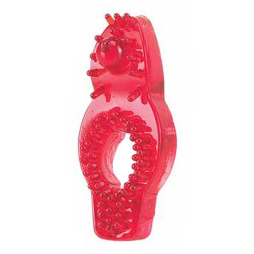 C Spot Silicone Stretchy Cock Ring (Red)