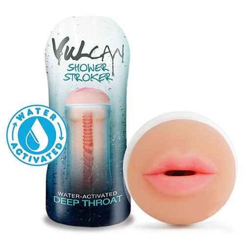 Cyberskin H2O Vulcan Shower Stroker Deep Throat Handheld Masturbator Box