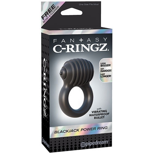 Fantasy C-Ringz BlackJack Power Ring Vibrating Cock Ring Box