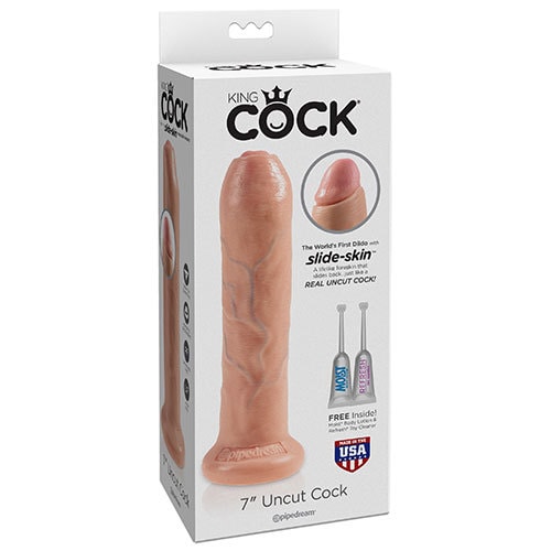 King Cock 7 Inch Uncut Cock Flesh | Uncircumcised Dildos