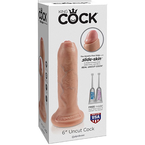 King Cock 6 Inch Uncut Cock Flesh | Uncircumcised Dildos
