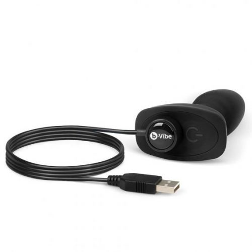 b-Vibe Rimming Plug Petite (Black) | Butt Plugs | Anal Toys - USB Rechargeable