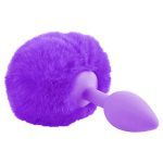 Neon Bunny Tail (Purple) Side View