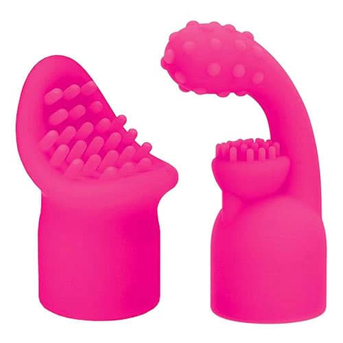 BodyWand Rechargeable Mini Massager With Two Attachments (Pink) - Image 3