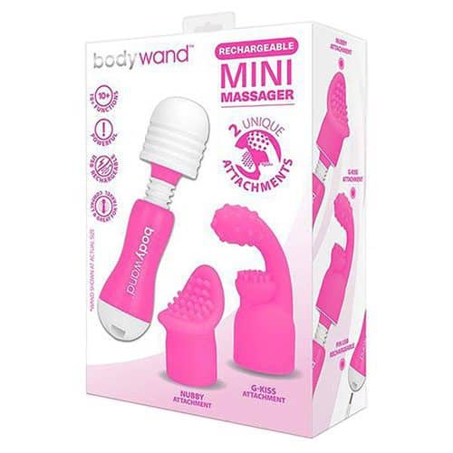 Bodywand Rechargeable Mini Massager With Attachments | Mini Massage Wand