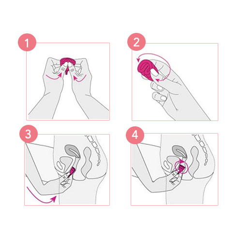 Menstrual Cups Insertion Steps