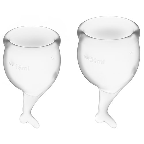 Satisfyer Feel Secure Menstrual Cups (Clear)