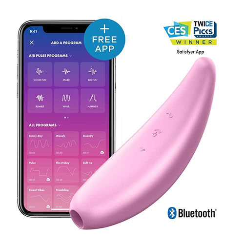 Satisfyer Curvy 3+ App (Pink) | Clitoral Vibrators