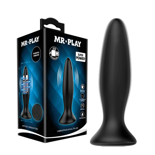 Mr Play Rechargeable Silicone Vibrating Butt Plug | Anal Toys