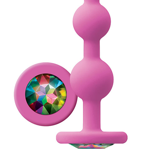 nsnovelties Glams Ripple Rainbow Gem (Pink) | Anal Beads