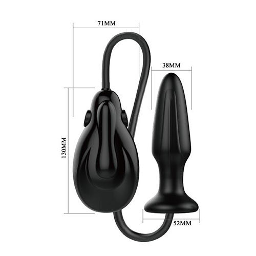 Silicone Inflatable Vibrating Butt Plug (Waterproof) - Image 2