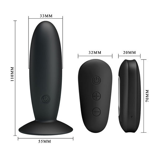 Rechargeable Remote Control Silicone Vibrating Butt Plug - Image 2