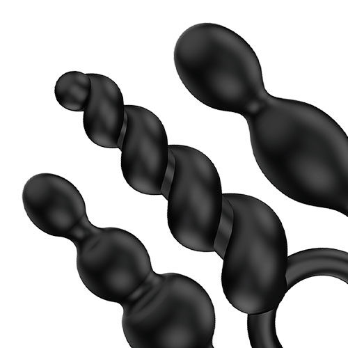 Satisfyer Booty Call Plugs (Black) | 3 Anal Beads