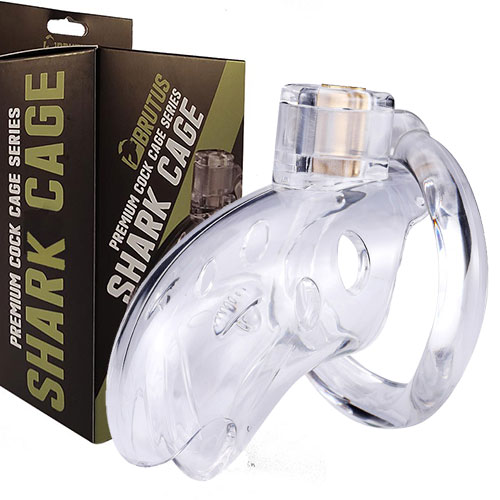 Brutus | Shark Chastity Cage (Clear) | Cock Cage