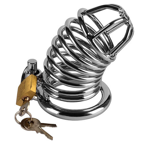Lovetoy Emperor Jailed Metal Chastity Cage Lock
