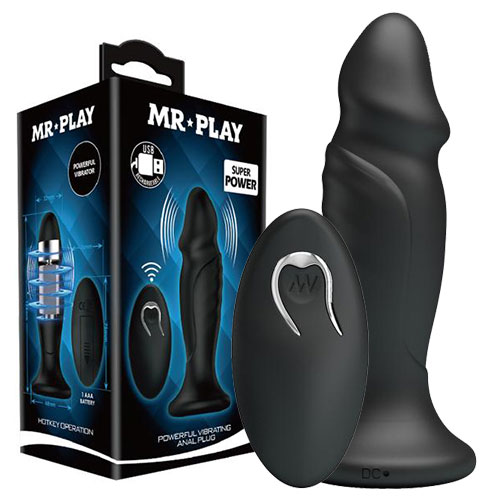 Mr Play Remote Control Rechargeable Silicone Vibrating Dildo Butt Plug Mr Play Remote Control Rechargeable Silicone Vibrating Dildo Butt Plug