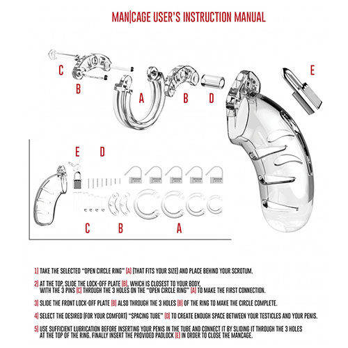 MANCAGE Model 03 4.5" Transparent Chastity Cage - Image 3