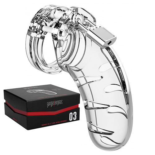 MANCAGE 03 4.5" Transparent | Chastity Cages For Men Online