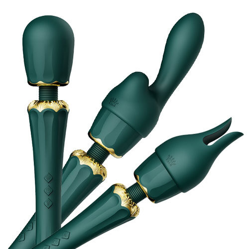 Zalo Kyro Massage Wand (Turquoise Green) | Massage Wand Set