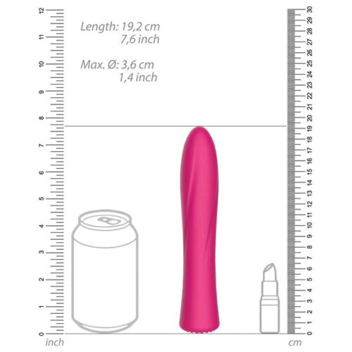 Discretion Wand Jewel Vibrator (Pink) Dimensions