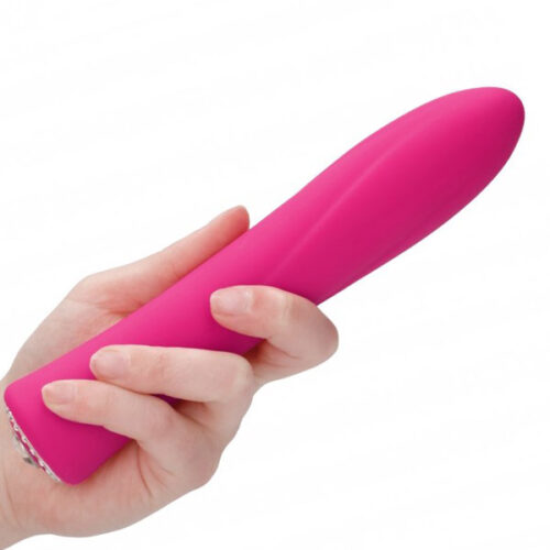 Holding Discretion Wand Jewel Vibrator (Pink)