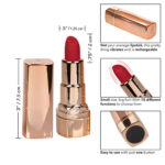 Hide and Play Rechargeable Lipstick Vibrator (Red) Dimensions