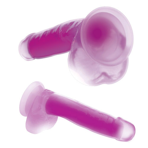 Lollicock 7 Inch Glow In The Dark Silicone Dildo With Balls (Purple) | Day Views